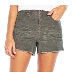 GAP Corduroy Shorts Olive Green Cut-Off Frayed Hem Size 12